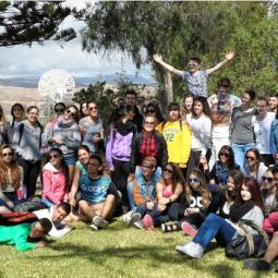 Bodmin College students with peers from French, Spanish and German schools taking part in the exchange project in Gran Canaria.