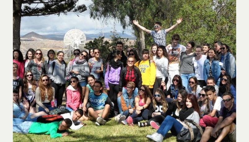 Bodmin College students with peers from French, Spanish and German schools taking part in the exchange project in Gran Canaria.