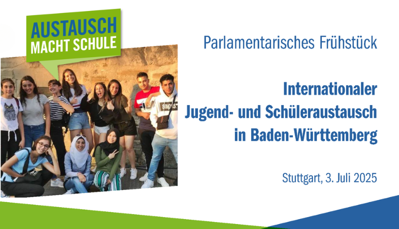 Parlamentarisches Frühstück Jugendaustausch Stuttgart 2025 Parlamentarisches Frühstück Jugendaustausch Stuttgart 2025
