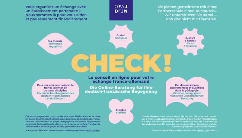 CHECK Programm zur Beratung von Schulen beim deutsch-französischen Austausch
