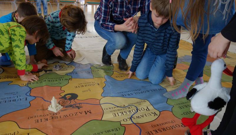 Das PolenMobil in der Montessori-Grundschule, Bautzen