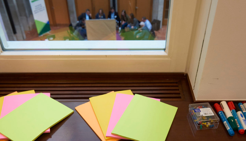 Moderationsmaterialien für eine Tagung von „Austausch macht Schule"