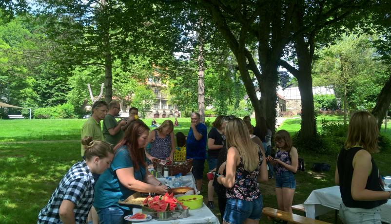 Abschiedspicknick in Deutschland mit den Gasteltern
