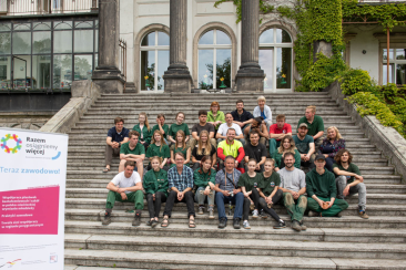 Gruppenfoto während des deutsch-polnischen Gartenbau-Workshops in Morawa