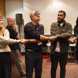 Teilnehmende eines Workshops von Theater Connects - Offener Kunstverein Potsdam e.V. und der Yoram Loewenstein Schauspielschule (Tel Aviv)