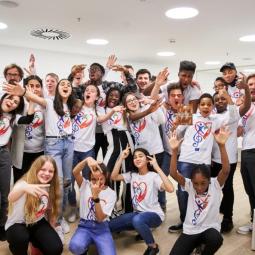 Schüler*innen der Stadtteilschule Horn mit ihrem ErasmusPlus-Projekt "Song4Europe"