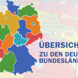  Deutschlandkarte mit farbig hervorgehobenen Bundesländern