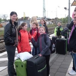 Auf dem Bahnsteig in Scheeßel Auf dem Bahnsteig in Scheeßel