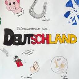 Schüler/-innen zeichneten, welche Glücksbringer es in Deutschland und Kroatien gibt