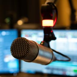 Mikrophon in einem Tonstudio