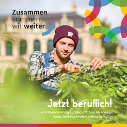 Titel der Broschüre "Zusammen kommen wir weiter - Jetzt beruflich" des DPJW