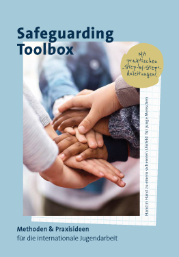 Cover der Publikation „Safeguarding Toolbox“ für internationale Jugendarbeit
